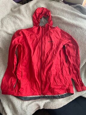 Columbia Women's Bright Red Hooded Lightweight Ski Jacket